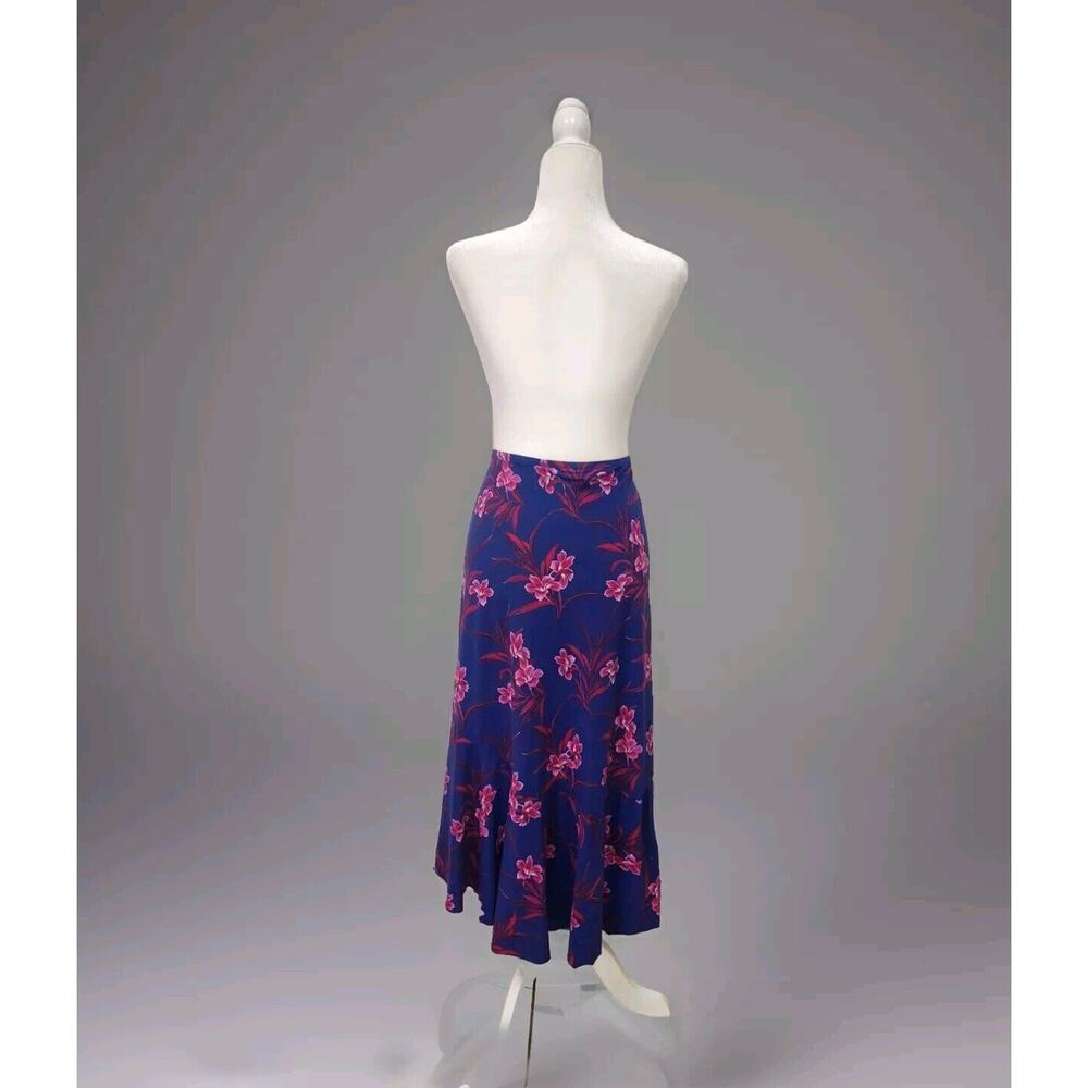 Tommy Bahama Oasis Blossoms Flounce Skirt Cover-Up Floral Blue Ruffle Large - Picture 6 of 9